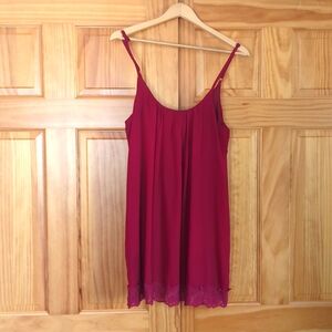 Red slip dress - small
